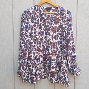 Long patterned sleeve blouse perfect for summer